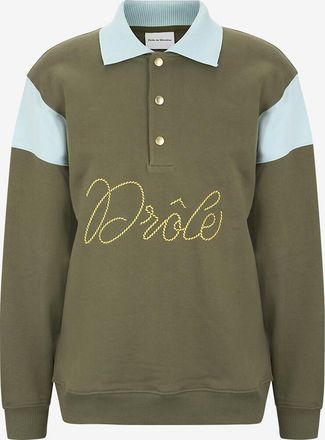 Dr&ocirc;le de Monsieur Langarm-Sweat-Polohemd Le Polo Dr&ocirc;le Tresses