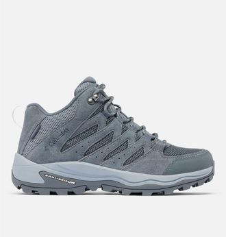 Columbia Wanderschuh COLUMBIA REDMOND IV MID WATERPROOF, Damen, Gr. 37,5, grau (graphite, tea light), Mesh, Synthetik, Schuhe Wanderschuh, wasserdicht