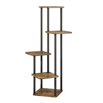 OEM Soporte Para Plantas, Dise&ntilde;o De 5 Niveles, Construcci&oacute;n Robusta De Metal Y Madera, 1 Unidad