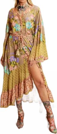 Aratta Floral Maxi Dress In Olive