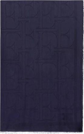 Elisabetta Franchi Sjaal van viscose en modal - Dames - Wintersjaals - Blauw - ONE Size - Accessoires