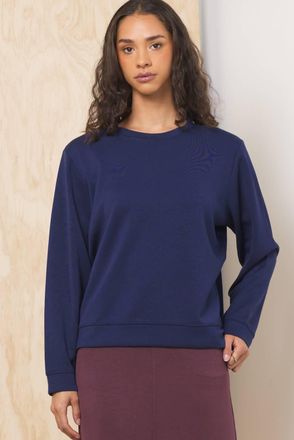 Vintage Havana Classic Cloud Fleece Crewneck Sweater In Navy