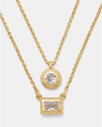 Kate Spade New York Womens Elegant Edge Double Necklace Set - Gold - One Size