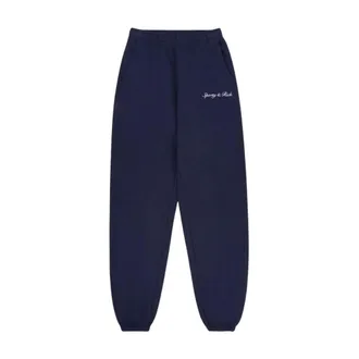 Sporty & Rich Syracuse Embroidered Sweatpant - female - Sporty & Rich - Sweatpants - Blue - XS - Trousers