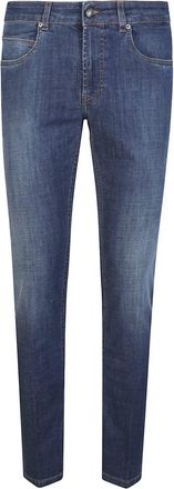 Fay 5 Pockets Jeans - Heren - Slim Fit Jeans - Blauw - W32 - Jeans