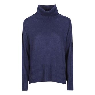 Aragona Pullover met col - Dames - Coltruien - Blauw - S - Truien & Vesten