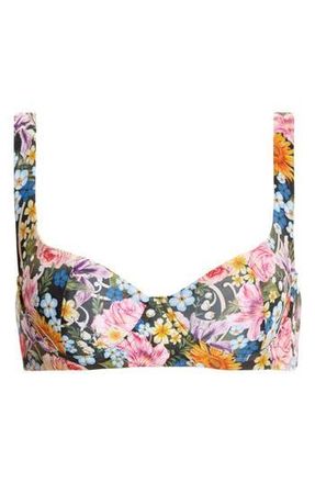 Agua Bendita Balena Dreamin Underwire Bikini Top in Pink Floral Multi at Nordstrom Rack, Size Medium