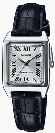 Casio Womens Black Analog Watch with Silver Dial - LTP-V007L-7B1UDF