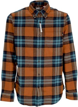 Timberland Geruit Flanellen Shirt met Lange Mouwen - Heren - Casual Overhemden - Geel - S - Katoen - Overhemden