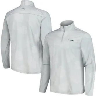 Tommy Bahama Mens Tommy Bahama Gray Oregon Ducks Delray Frond IslandZone Half-Zip Jacket at Nordstrom, Size X-Large