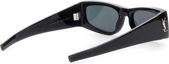 Saint Laurent Womens Black Sunglasses With Cassandre Detail Acetate