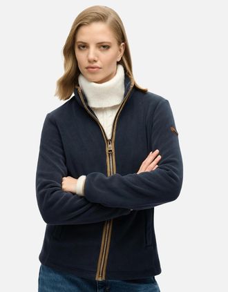 Superdry Womens Superdry Womens Estate Full Zip Fleece - Navy - Size: 12