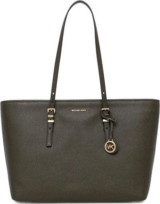 Michael Michael Kors large Quinn grained-leather tote bag - women - Calf Leather/Polyester - One Size - Green