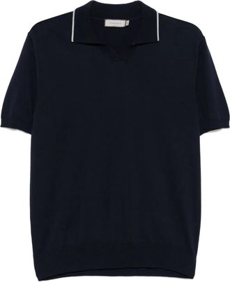 Canali fine-knit T-shirt - Blue