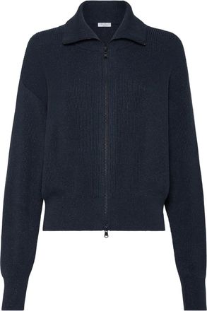 Brunello Cucinelli Cardigan lamé - Blu