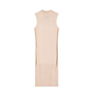 A|X Armani Exchange Knitted Dresses, female, Beige, S, Midi Dress