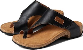 Taos Footwear Loop Womens Sandals Black : EU 41 (US Womens 10-10.5) M, Leather