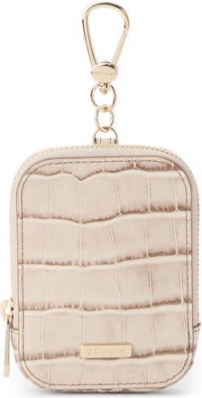 Brahmin Katelynn Croc Embossed Leather Coin Pouch in Warm Gray at Nordstrom