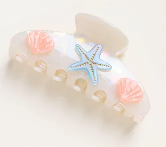 Fat Face FatFace Ivory Starfish Shell Claw Clip
