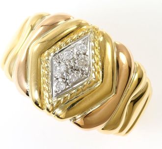 C&A Pink Gold Platinum Yellow Gold Yellow Gold (18K) Pink Gold (18K) Platinum 900 Band Ring (Pre-Owned)