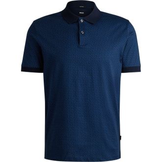 HUGO BOSS Heren H-Parlay Getailleerd poloshirt (Donkerblauw)