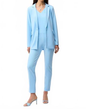 Joseph Ribkoff Pull On Classic Straight Pants In Sky Blue