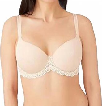 Wacoal Embrace Lace Contour Bra In Naturally Nude / Ivory