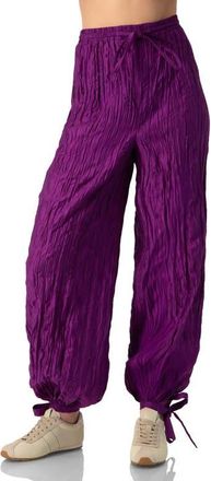 Ivonne Pleated Pants with Ankle Ties in Purple at Nordstrom, Size 14