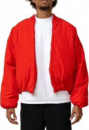 EPTM. Cropped Bubble Bomber Jacket In Red