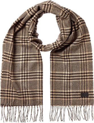 Saint Laurent Prince Of Wales Silk & Cashmere-Blend Scarf