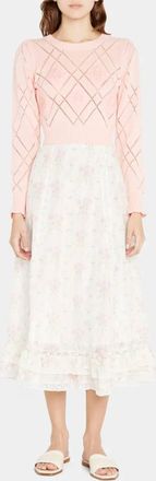 LoveShackFancy Delancey Pullover In Winter Blush