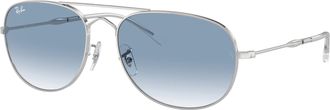 Ray-Ban BAIN BRIDGE Blue Gradient Pilot Unisex Sunglasses RB3735 003/3F 60