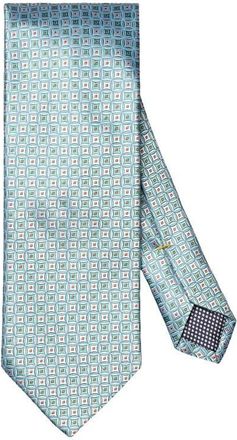 Eton Geometric Silk Jacquard Tie in Medium Green at Nordstrom