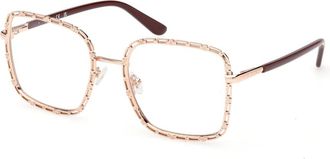 Guess Vierkant Metaal Optisch Montuur - unisex - Brillen - Roze - 54 MM - Accessoires
