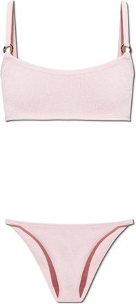 Hunza G Iris Bikini Met Gouden Ringetjes - Dames - Bikinis - Roze - ONE Size - Tweed - Badmode