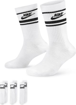 Nike Unisex Nike Sportswear Dri-FIT Everyday Essential Crew Socks (3 Pairs) in White | DX5089-103