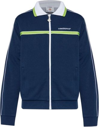 Casablanca Sweatshirt met ritssluiting - Heren - Vesten met rits - Blauw - XL - Hoodies & sweatvesten