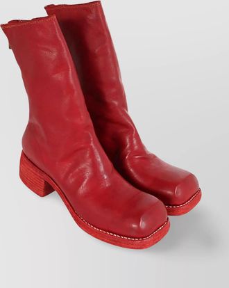 Guidi zip back mid boots