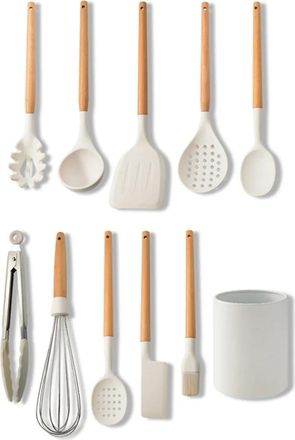 No Brand Juego De 10 Utensilios De Cocina De Silicona, Utensilios De Cocina, Menaje, Ayudantes De Cocina, Herramientas Para Barbacoa, Peque&ntilde;os Accesorios De Co