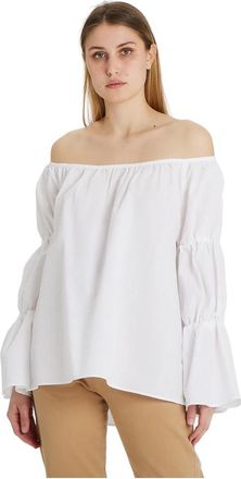 Giorgio Grati Polka Dot Katoenen Blouse - Dames - Blouses - Wit - M - Katoen - Overhemden