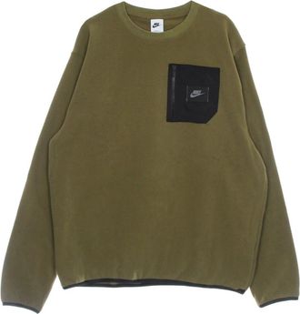 Nike Polar Fleece Crew Sweatshirt - Heren - Sportshirts - Groen - XL - Polyester - Fitness