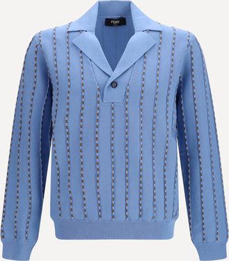 Fendi Maglione con motivo a punto trompe-loeil Selleria Man 48