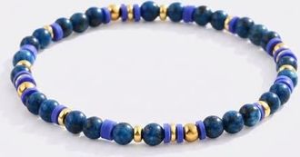 Mint & Lily Stacking Birthstone Beaded Bracelet in September Sapphire at Nordstrom, Size 7.5