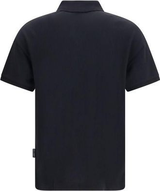 Palm Angels Embroidered Logo Cotton Polo Shirt - Black