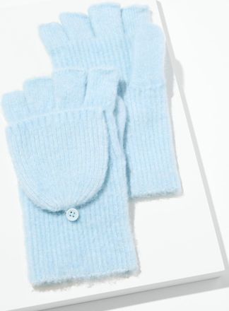Talbots Flip Top Ribbed Gloves - Salt Water - 001 Talbots