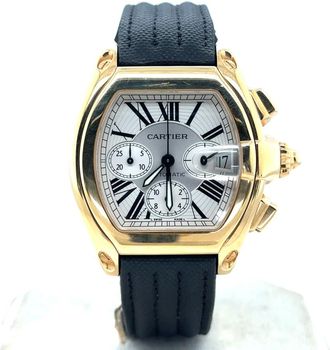 Cartier Pre-owned Cartier Roadster XL Chronograph Automatic Silver Dial Mens Watch W62021Y3