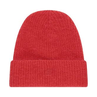 By-Bar Amsterdam Logo Beanie Muts - Dames - Hoeden - Rood - ONE Size - Accessoires
