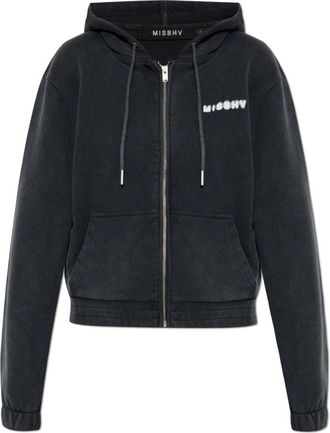 Misbhv Community Zipped Hoodie Small Fit - Dames - Vesten met rits - Zwart - M - Katoen - Hoodies & sweatvesten