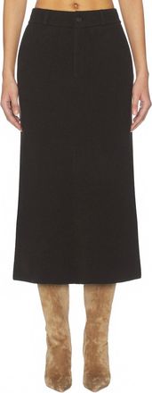 Guest In Residence Tailored Cashmere Skirt In Burnt Cocoa