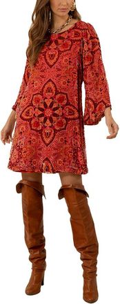 Hale Bob Alora Silk-Blend Mini Dress